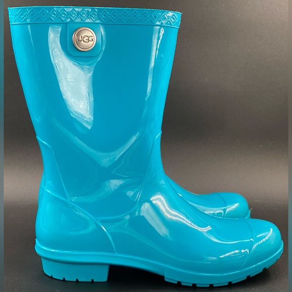 Enamel Blue Ugg Women’s Sienna Rain Boots Size 7 - Picture 6 of 16